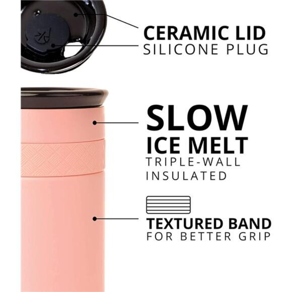Elemental Artisan Insulated Tumbler, Triple Wall Coffee Travel Mug, Reusable - Picture 3 of 7
